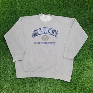 Vintage Y2K Gilbert University Baggy Sweatshirt Large 24x28 Oversized USA